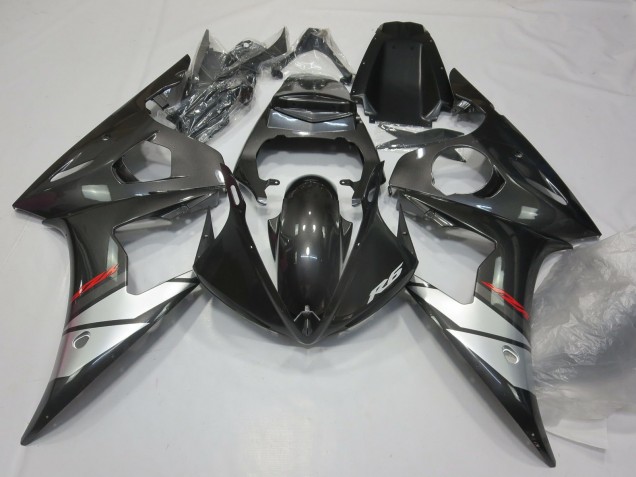 2003-2005 Gunmetal Yamaha R6 Motorcycle Fairings 2003-2005 Gunmetal Yamaha R6 Motorcycle Fairings