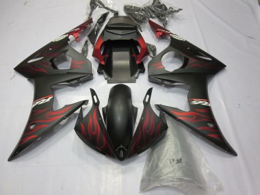 2003-2005 Matte red flame Yamaha R6 Motorcycle Fairings