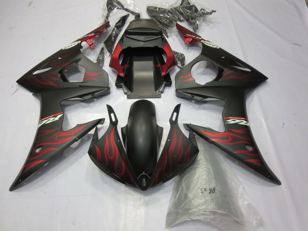 2003-2005 Matte red flame Yamaha R6 Motorcycle Fairings 2003-2005 Matte red flame Yamaha R6 Motorcycle Fairings