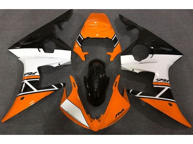 2003-2005 Orange White and Black Yamaha R6 Motorcycle Fairings