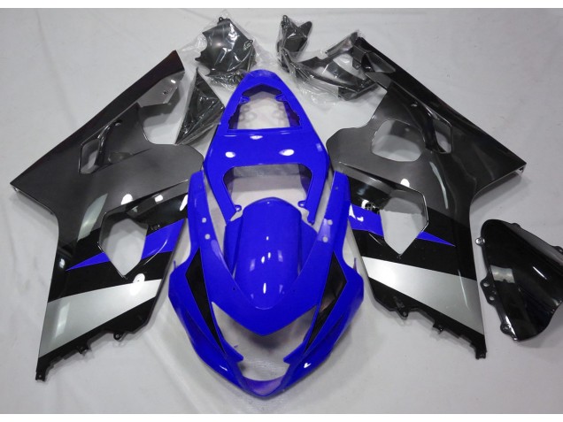2004-2005 Blue and Silver Suzuki GSXR 600-750 Motorcycle Fairings 2004-2005 Blue and Silver Suzuki GSXR 600-750 Motorcycle Fairings