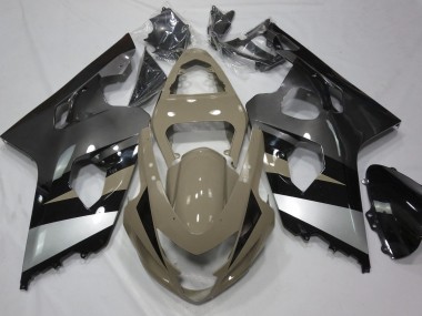 2004-2005 Desert Tan and Silver Suzuki GSXR 600-750 Motorcycle Fairings