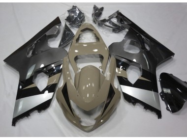 2004-2005 Desert Tan and Silver Suzuki GSXR 600-750 Motorcycle Fairings