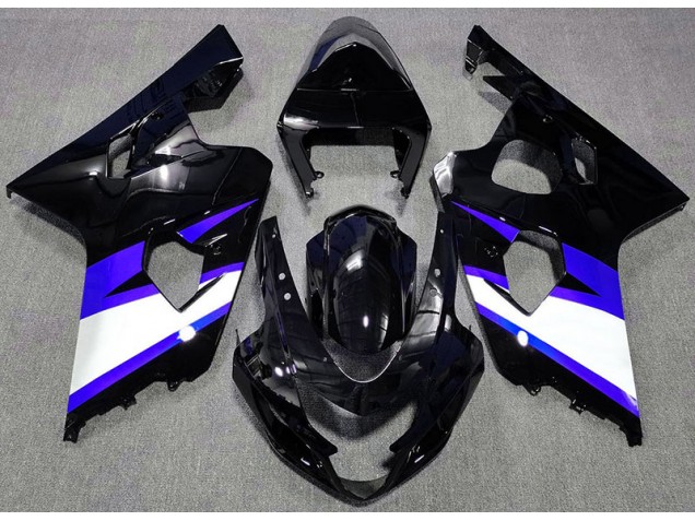 2004-2005 Gloss Black & Blue Suzuki GSXR 600-750 Motorcycle Fairings 2004-2005 Gloss Black & Blue Suzuki GSXR 600-750 Motorcycle Fairings
