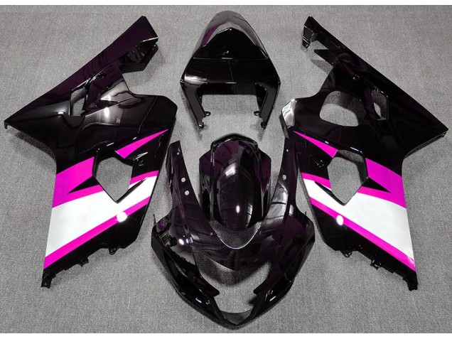 2004-2005 Gloss Black & Pink Suzuki GSXR 600-750 Motorcycle Fairings 2004-2005 Gloss Black & Pink Suzuki GSXR 600-750 Motorcycle Fairings
