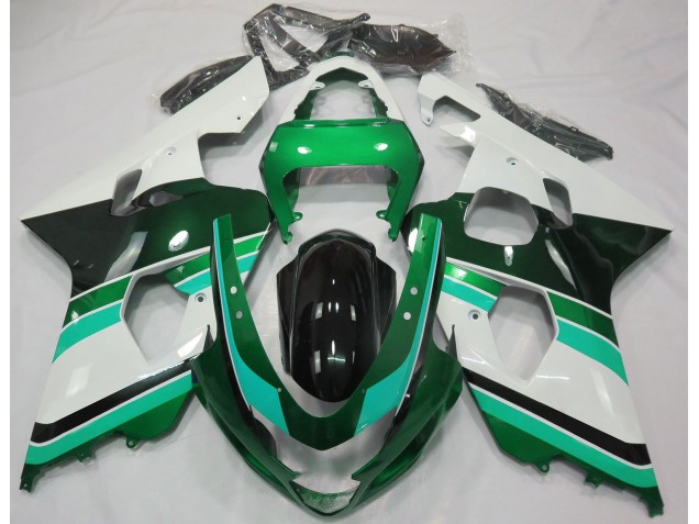 2004-2005 Gloss Green & Green Suzuki GSXR 600-750 Motorcycle Fairings 2004-2005 Gloss Green & Green Suzuki GSXR 600-750 Motorcycle Fairings