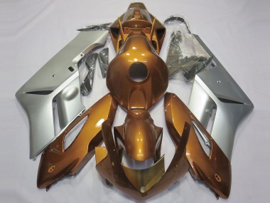 2004-2005 Gloss Orange and Silver Honda CBR1000RR Motorcycle Fairings