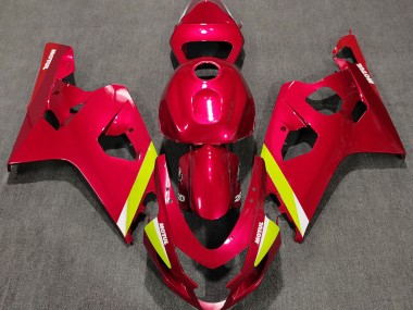 2004-2005 Gloss Red Suzuki GSXR 600-750 Motorcycle Fairings