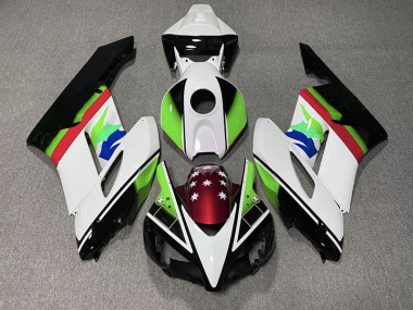 2004-2005 Green and Red Flag Honda CBR1000RR Motorcycle Fairings