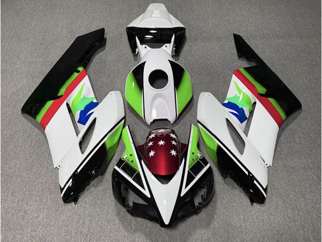 2004-2005 Green and Red Flag Honda CBR1000RR Motorcycle Fairings 2004-2005 Green and Red Flag Honda CBR1000RR Motorcycle Fairings