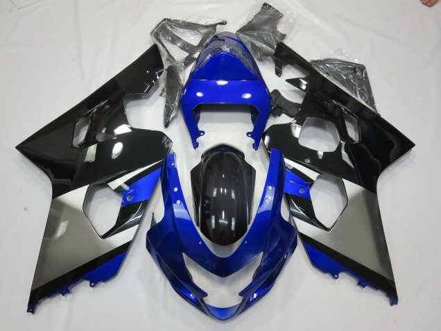 2004-2005 Grey Blue and Black Suzuki GSXR 600-750 Motorcycle Fairings 2004-2005 Grey Blue and Black Suzuki GSXR 600-750 Motorcycle Fairings
