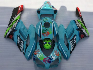 2004-2005 Light Blue Shark Honda CBR1000RR Motorcycle Fairings