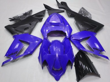 2004-2005 Pearl Blue & Black Kawasaki ZX10R Motorcycle Fairings