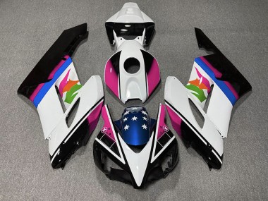 2004-2005 Pink and Blue Flag Honda CBR1000RR Motorcycle Fairings