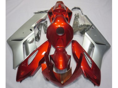 2004-2005 Red Silver Honda CBR1000RR Motorcycle Fairings
