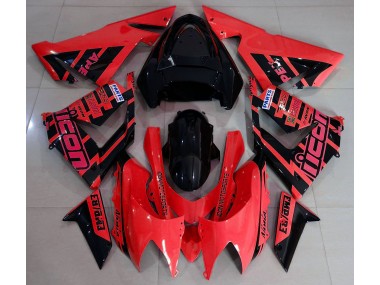 2004-2005 Red and Black & Logos Kawasaki ZX10R Motorcycle Fairings