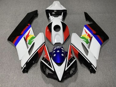 2004-2005 Red and Blue Flag Honda CBR1000RR Motorcycle Fairings