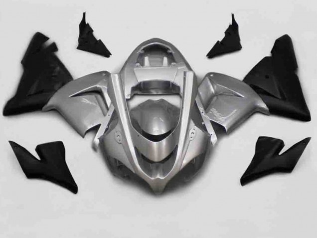 2004-2005 Silver Black Kawasaki ZX10R Motorcycle Fairings 2004-2005 Silver Black Kawasaki ZX10R Motorcycle Fairings