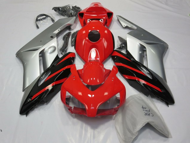 2004-2005 Silver Red and Black Honda CBR1000RR Motorcycle Fairings 2004-2005 Silver Red and Black Honda CBR1000RR Motorcycle Fairings