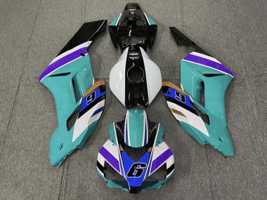 2004-2005 Teal 6 Honda CBR1000RR Motorcycle Fairings
