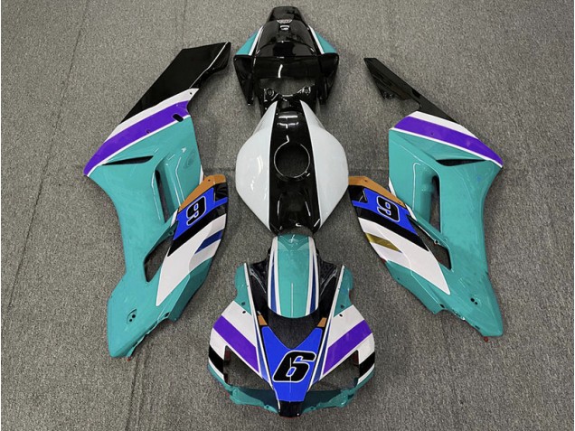 2004-2005 Teal 6 Honda CBR1000RR Motorcycle Fairings