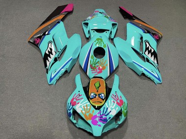 2004-2005 Teal Shark Honda CBR1000RR Motorcycle Fairings