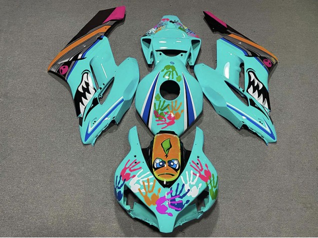 2004-2005 Teal Shark Honda CBR1000RR Motorcycle Fairings 2004-2005 Teal Shark Honda CBR1000RR Motorcycle Fairings