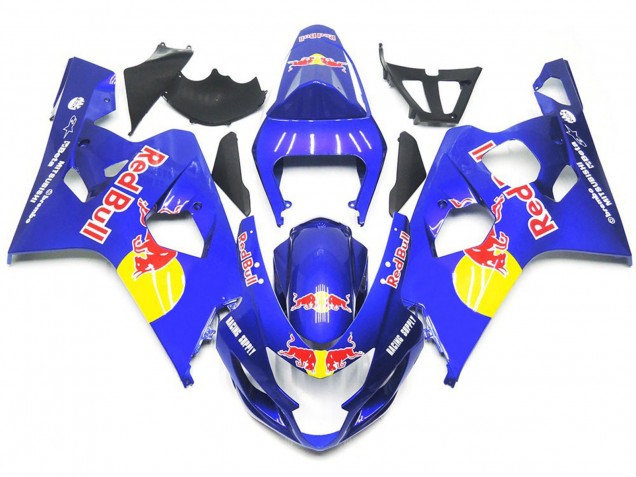 2004-2005 Vibrant Blue Red Bull Style Suzuki GSXR 600-750 Motorcycle Fairings 2004-2005 Vibrant Blue Red Bull Style Suzuki GSXR 600-750 Motorcycle Fairings