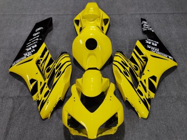 2004-2005 Yellow Black Flame Honda CBR1000RR Motorcycle Fairings