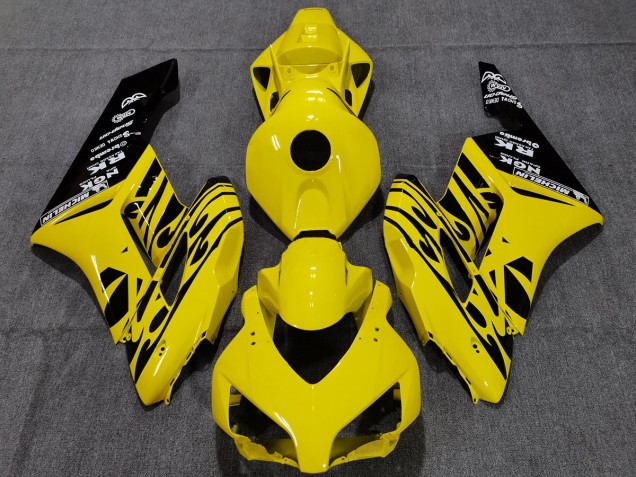 2004-2005 Yellow Black Flame Honda CBR1000RR Motorcycle Fairings 2004-2005 Yellow Black Flame Honda CBR1000RR Motorcycle Fairings