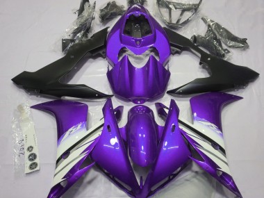 2004-2006 Bright Purple & White Yamaha R1 Motorcycle Fairings