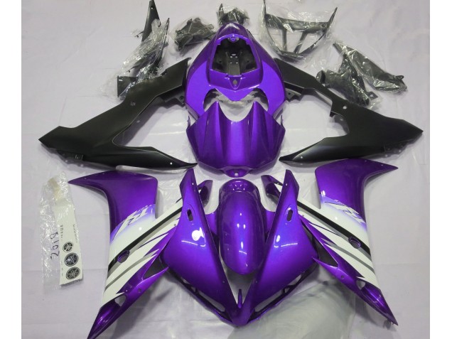 2004-2006 Bright Purple & White Yamaha R1 Motorcycle Fairings 2004-2006 Bright Purple & White Yamaha R1 Motorcycle Fairings