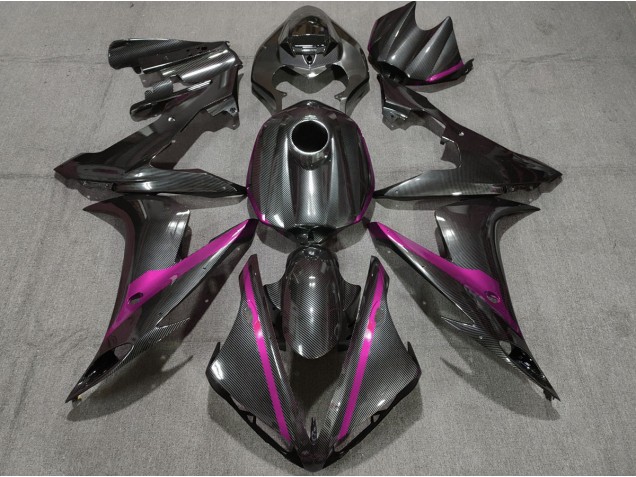 2004-2006 Carbon Style w Pink Yamaha R1 Motorcycle Fairings 2004-2006 Carbon Style w Pink Yamaha R1 Motorcycle Fairings
