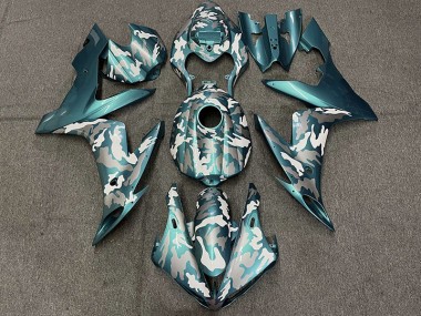 2004-2006 Dark Teal Camo Yamaha R1 Motorcycle Fairings