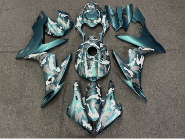 2004-2006 Dark Teal Camo Yamaha R1 Motorcycle Fairings
