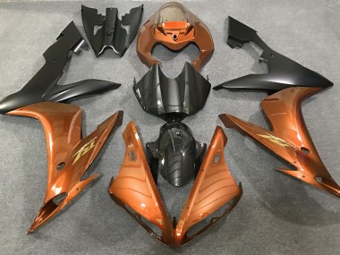 2004-2006 Gloss Orange and Carbon Style Yamaha R1 Motorcycle Fairings