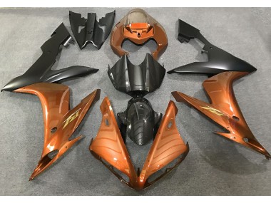 2004-2006 Gloss Orange and Carbon Style Yamaha R1 Motorcycle Fairings