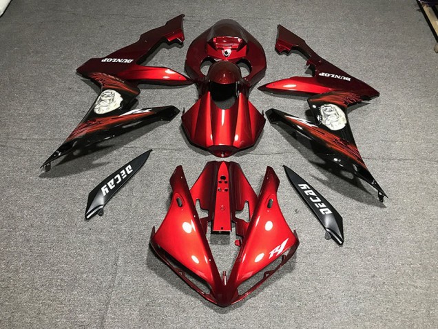 2004-2006 Gloss Red & logos Yamaha R1 Motorcycle Fairings 2004-2006 Gloss Red & logos Yamaha R1 Motorcycle Fairings