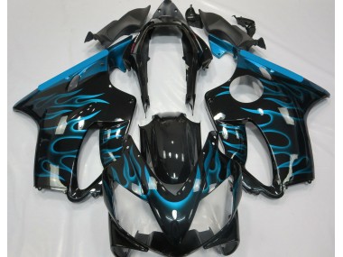 2004-2007 Light Blue Flame Honda CBR600 F4i Motorcycle Fairings
