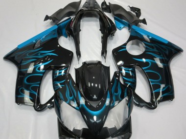 2004-2007 Light Blue Flame Honda CBR600 F4i Motorcycle Fairings