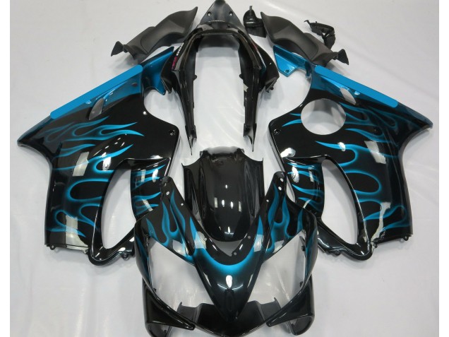 2004-2007 Light Blue Flame Honda CBR600 F4i Motorcycle Fairings 2004-2007 Light Blue Flame Honda CBR600 F4i Motorcycle Fairings