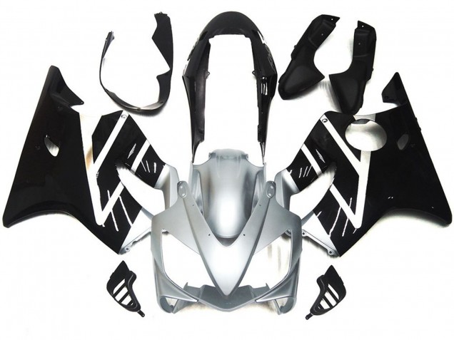 2004-2007 Silver Grey and Black Gloss Honda CBR600 F4i Motorcycle Fairings 2004-2007 Silver Grey and Black Gloss Honda CBR600 F4i Motorcycle Fairings