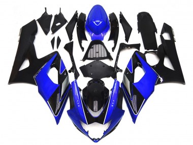 2005-2006 Black and Blue Gloss with silver Suzuki GSXR 1000 Motorcycle Fairings