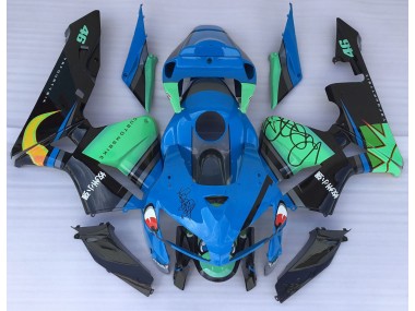 2005-2006 Blue Shark & Green Honda CBR600RR Motorcycle Fairings