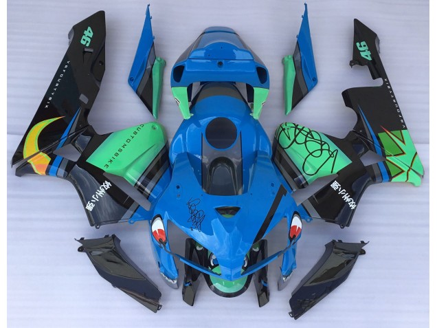 2005-2006 Blue Shark & Green Honda CBR600RR Motorcycle Fairings 2005-2006 Blue Shark & Green Honda CBR600RR Motorcycle Fairings