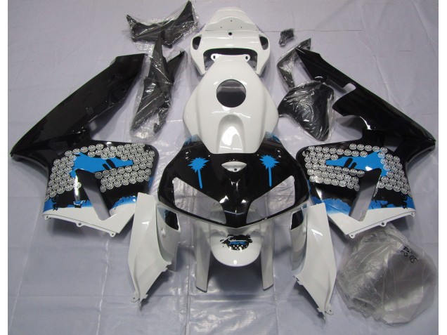 2005-2006 Blue Splatter Honda CBR600RR Motorcycle Fairings 2005-2006 Blue Splatter Honda CBR600RR Motorcycle Fairings