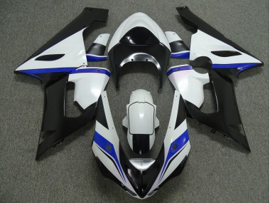 2005-2006 Blue white and Black Kawasaki ZX6R Motorcycle Fairings