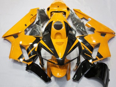 2005-2006 Bright Orange & Gloss Black Design Honda CBR600RR Motorcycle Fairings