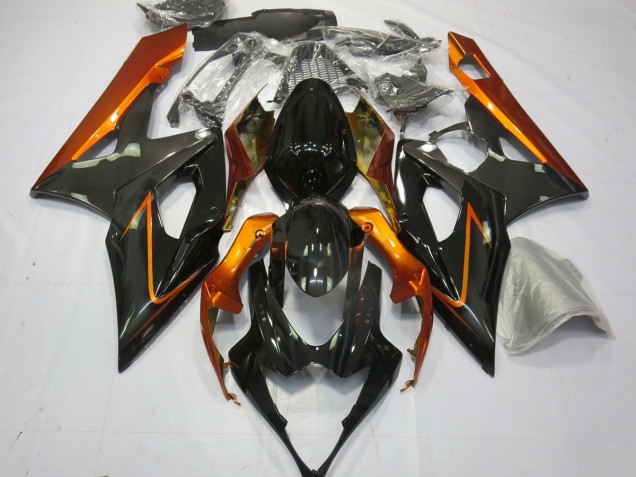 2005-2006 Burnt Orange and Black Suzuki GSXR 1000 Motorcycle Fairings 2005-2006 Burnt Orange and Black Suzuki GSXR 1000 Motorcycle Fairings