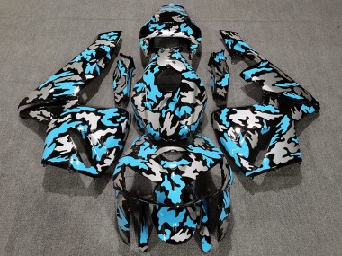 2005-2006 Camo & LIGHT BLUE Honda CBR600RR Motorcycle Fairings